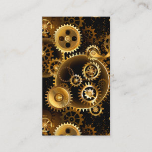 Tarjeta De Descuentos Engranajes de latón Steampunk sin costuras