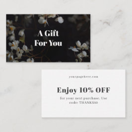 Tarjeta De Descuentos Estética floral oscura