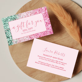 Tarjeta De Descuentos Estilo Glamuroso de Rubor Elegante