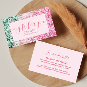 Tarjeta De Descuentos Estilo Glamuroso de Rubor Elegante