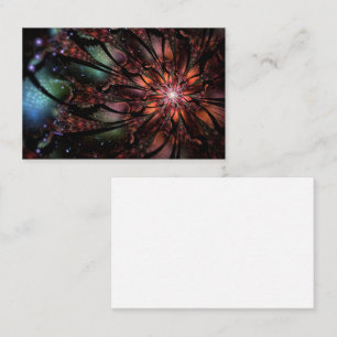 Tarjeta De Descuentos Flor de fantasía fractal suave y delicada