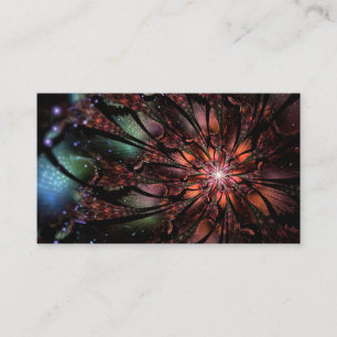 Tarjeta De Descuentos Flor de fantasía fractal suave y delicada