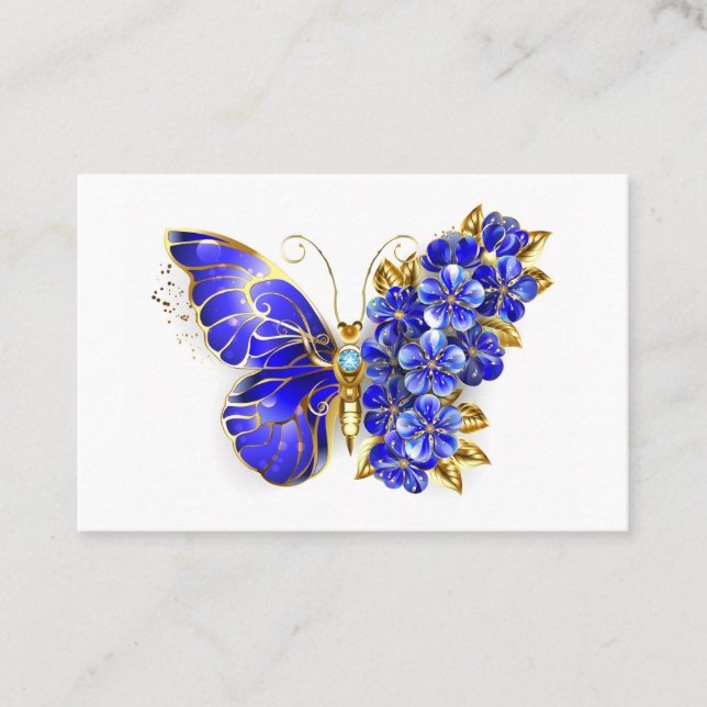 Tarjeta De Descuentos Flor Sapphire Mariposa (Anverso)
