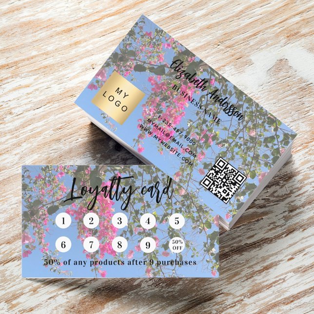 Tarjeta De Descuentos Floral su negocio de código qr de fotos (Subido por el creador)