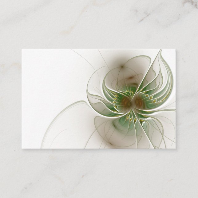 Tarjeta De Descuentos Flores de fantasía fractal blandas y tendientes (Anverso)