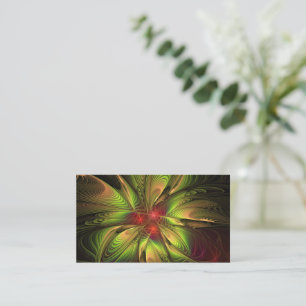 Tarjeta De Descuentos Flores fractales de fantasía suaves y tiernas