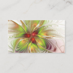Tarjeta De Descuentos Flores fractales de fantasía suaves y tiernas