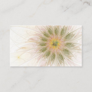 Tarjeta De Descuentos Flores suaves y tiernas fantasía fractal
