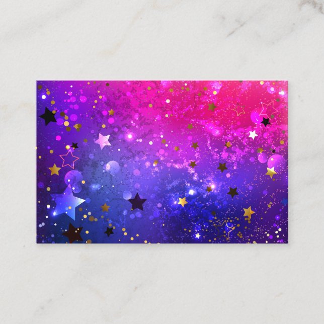 Tarjeta De Descuentos Fondo azul rosa brillante (Anverso)