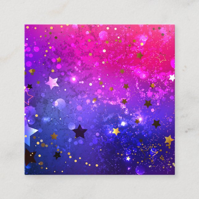 Tarjeta De Descuentos Fondo azul rosa brillante (Anverso)