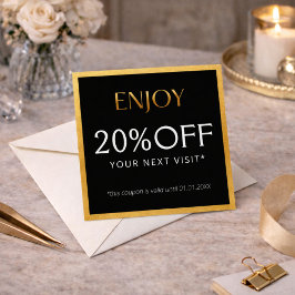 Tarjeta De Descuentos Glamorous Black & Gold Lash Tech