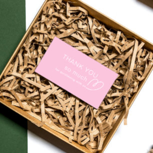 Tarjeta De Descuentos Gracias Logotipo Lealtad Tienda rosa moderna Códig