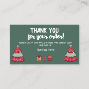 Tarjeta De Descuentos Gracias por su parte movible de paquete de la