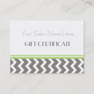 Tarjeta De Descuentos Gris Chevron de la cal del vale del salón
