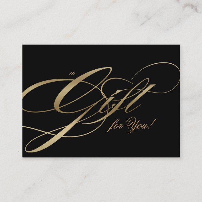 Tarjeta De Descuentos Hair Stylist Gift Certificate Black Gold (Anverso)