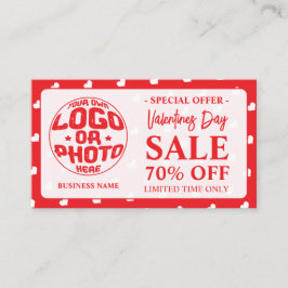 Tarjeta De Descuentos Hearts Happy Valentine’s Day Modern Love Pattern