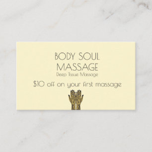 Tarjeta De Descuentos Henna Mehndi Masaje Artístico Manos