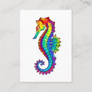 Tarjeta De Descuentos Hipoahoría marino poligonal arcoiris