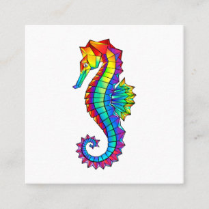 Tarjeta De Descuentos Hipoahoría marino poligonal arcoiris