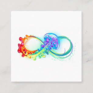 Tarjeta De Descuentos Infinidad con las medusas del arcoiris