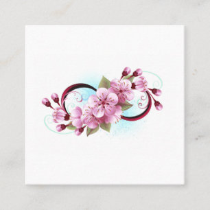 Tarjeta De Descuentos Infinito con las flores de flores de Sakura Blosso