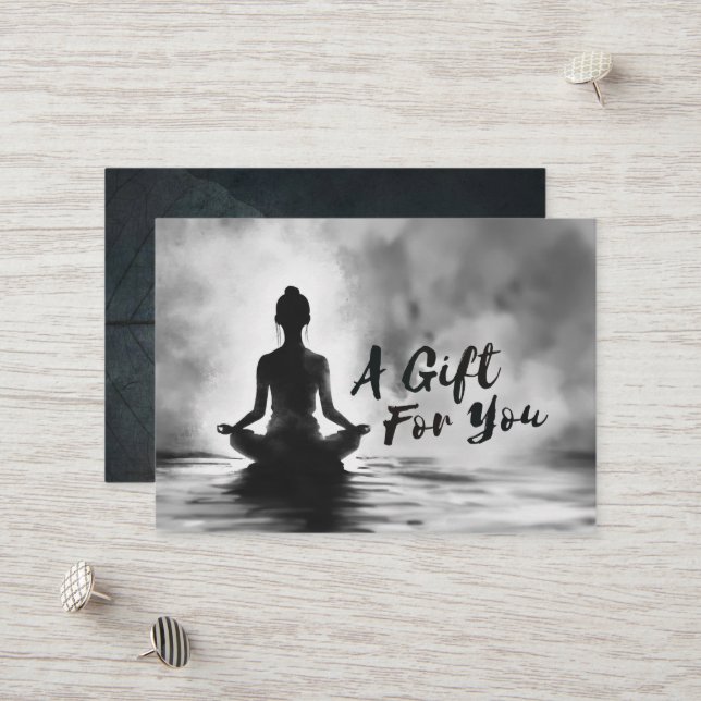 Tarjeta De Descuentos Instructor de mediación de yoga pintura de tinta d (Anverso/Reverso In Situ)