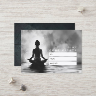 Tarjeta De Descuentos Instructor de mediación de yoga pintura de tinta d