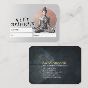 Tarjeta De Descuentos Instructor de Meditación de Yoga Reiki Master Lotu