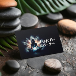 Tarjeta De Descuentos Instructor de Yoga Meditación Pose GlowMist Lotus