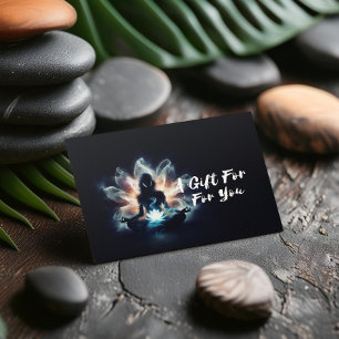 Tarjeta De Descuentos Instructor de Yoga Meditación Pose GlowMist Lotus