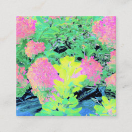 Tarjeta De Descuentos Jardín de hidrangea rosada con oliva amarilla