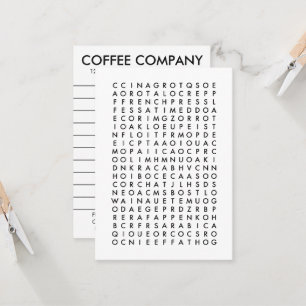 Tarjeta De Descuentos la búsqueda de la palabra del café recompensa la