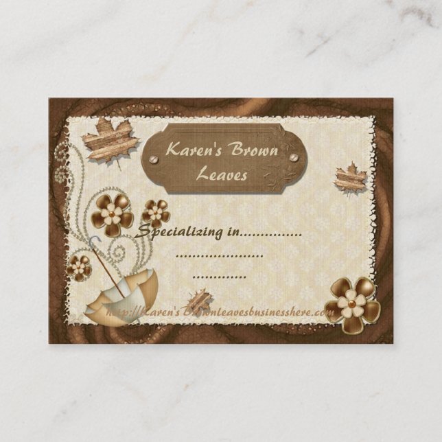 Tarjeta De Descuentos Las Hojas Son Marrones (Anverso)