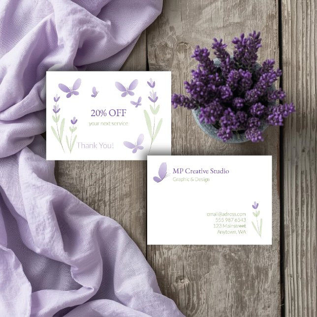 Tarjeta De Descuentos Lavender Business Branding (Subido por el creador)