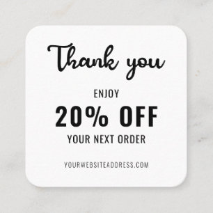 Tarjeta De Descuentos Lealtad comercial Promo Elegante Código QR Blanco