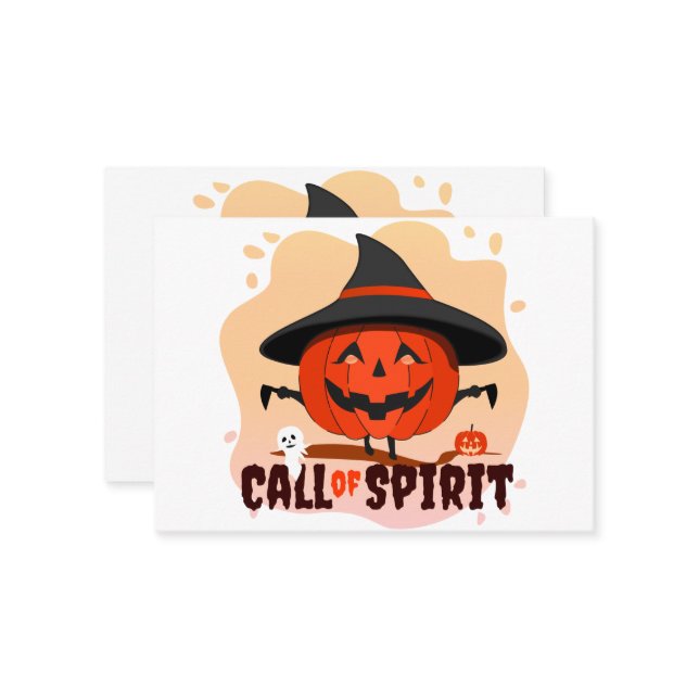 Tarjeta De Descuentos Llamado de Espíritu de Halloween (Anverso/Reverso In Situ)