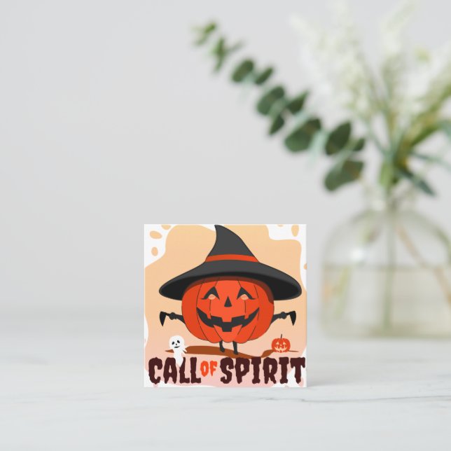 Tarjeta De Descuentos Llamado de Espíritu de Halloween (Anverso de pie)