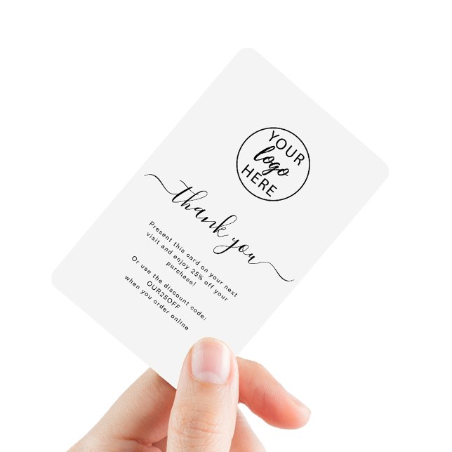 Tarjeta De Descuentos Logo profesional de Typography Business (Professional Typography Business Logo Discount Card)
