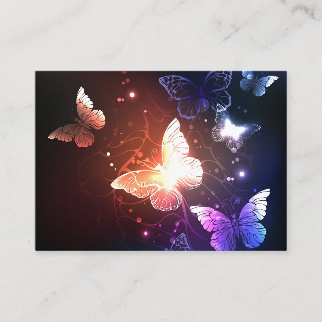 Tarjeta De Descuentos Mariposas nocturnas brillantes (Anverso)