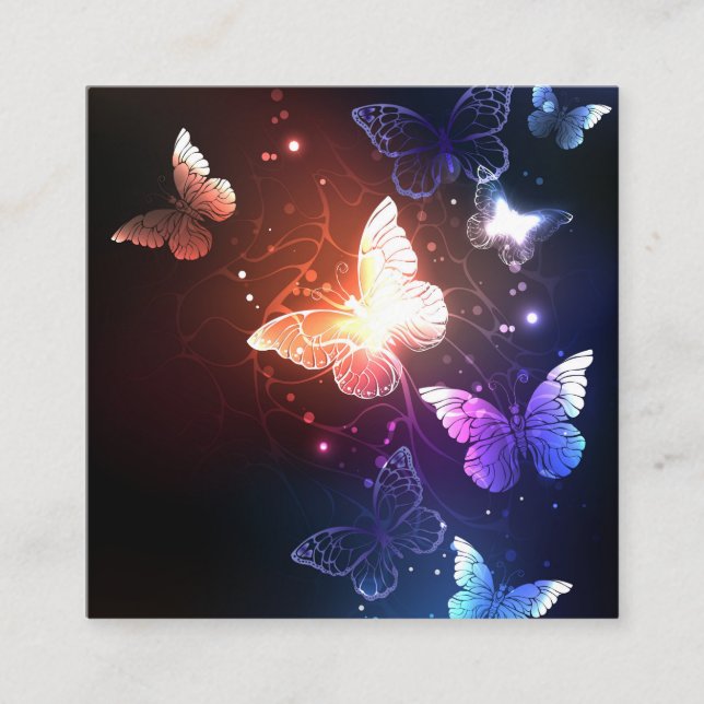 Tarjeta De Descuentos Mariposas nocturnas brillantes (Anverso)