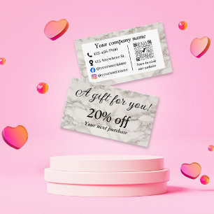 Tarjeta De Descuentos Mármol beige