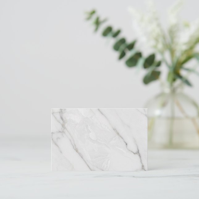 Tarjeta De Descuentos Mármol Blanco (Anverso de pie)