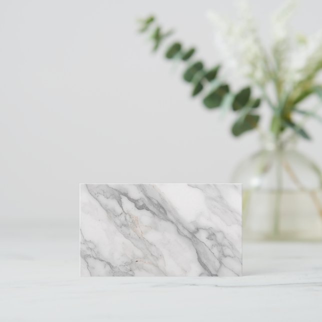 Tarjeta De Descuentos Mármol Blanco (Anverso de pie)