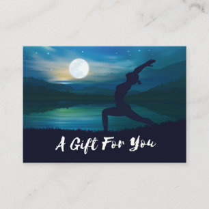 Tarjeta De Descuentos Meditación de Yoga a la Luna de la Luna Creciente