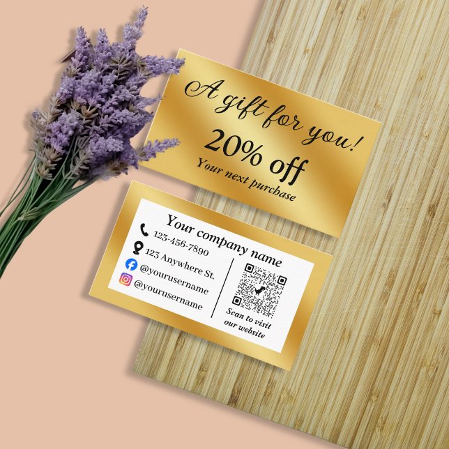 Tarjeta De Descuentos Metálico de oro de lujo (Subido por el creador)