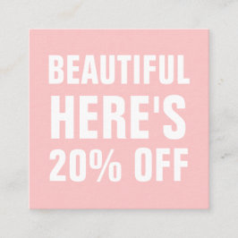 Tarjeta De Descuentos minimalista pastel simple