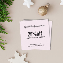 Tarjeta De Descuentos Moderna Belleza rosa claro y elegante