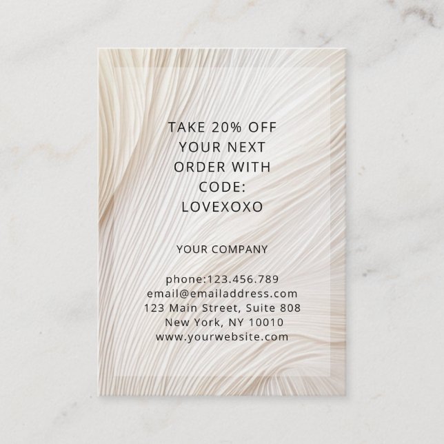 Tarjeta De Descuentos Moderne Elegant Wave Discount Card (Anverso)