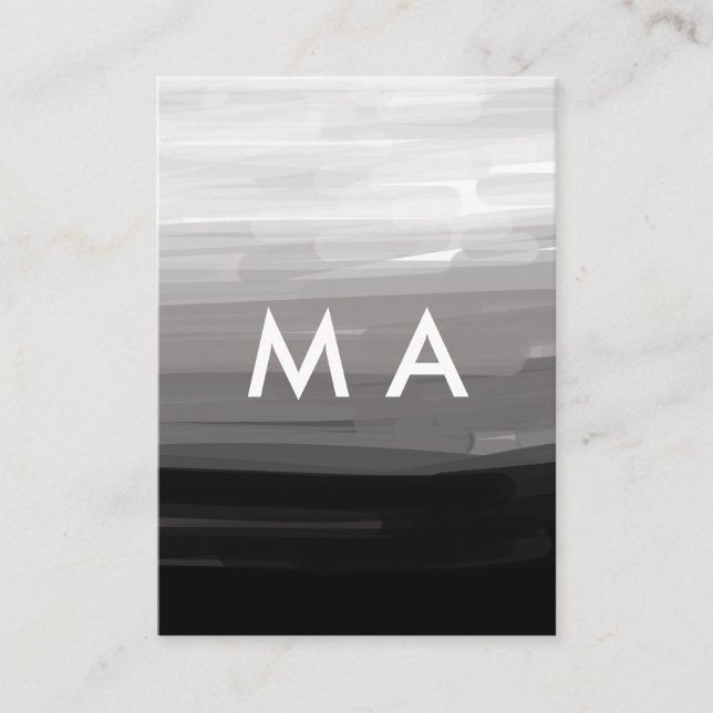 Tarjeta De Descuentos Monograma simple añada su letra de nombre man mini (Anverso)