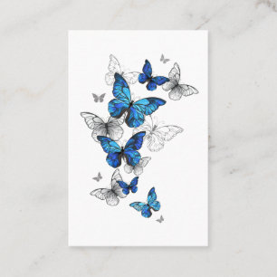 Tarjeta De Descuentos Morfo de las mariposas voladoras azules